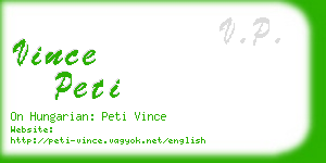 vince peti business card